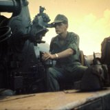 "Unknown Soldier at Gun Sight - ABtry 6/27th Arty - Quan Loi - April 1968"